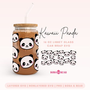 Libbey Glasswrap, Panda Svg, Glass Can Cutfile, Libbey Svg Designs, Vidraria Svg, Ice Coffee Glass Svg, Libbey Glass Designs