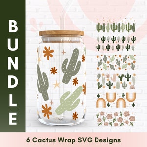 Cactus Glass Can Svg Bundle, Libbey Glass Bundle Boho, Libbey Glass Can Bundle, Libbey Svg Bundle, Glass Can Cutfile, Svg Megabundle