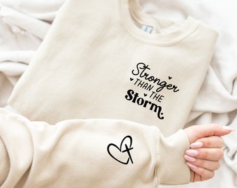 You Are Stronger Than The Storm SVG PNG, Boho Self Care, Motivational Svg, Sleeve Design, Trendy Shirt, Positive Daily Affirmations Svg Png