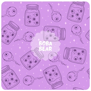 Spooky Halloween Pattern Seamless Repeat Pattern for Fabric Sublimation, Potion Perception