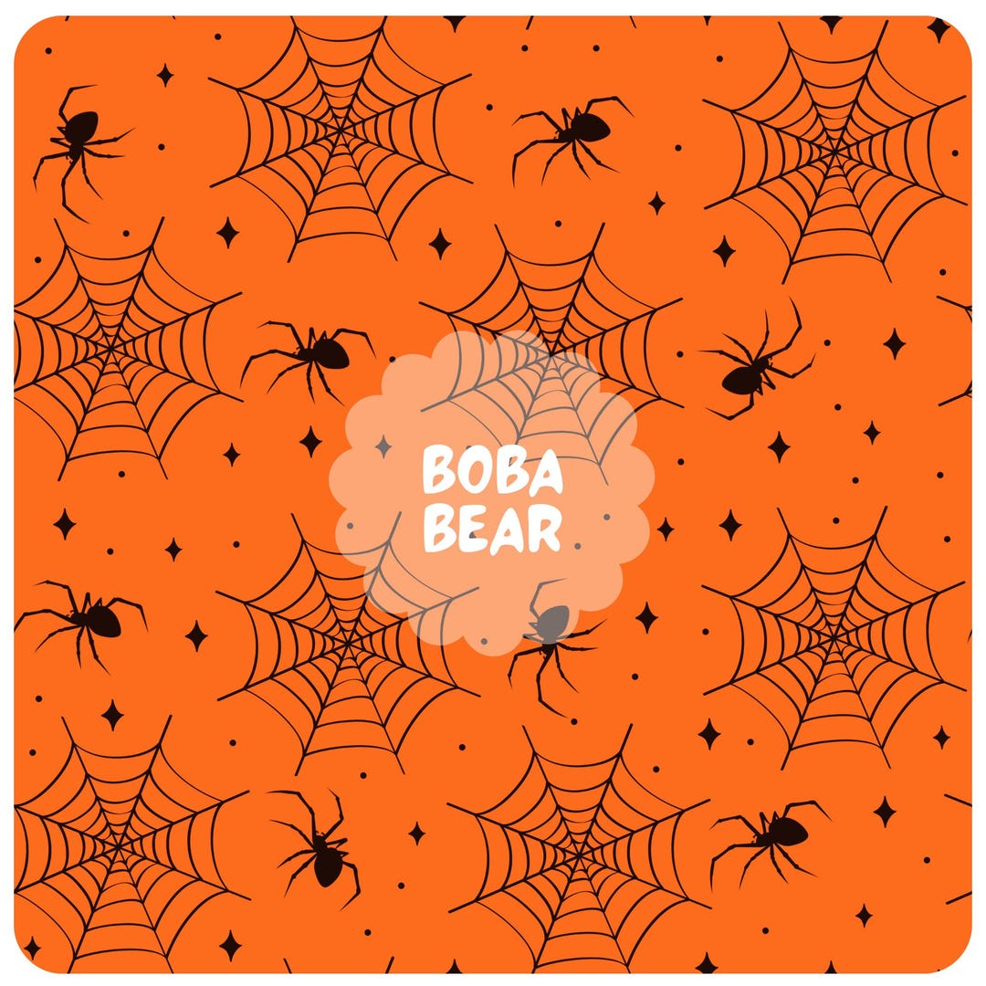 Halloween Spider Web Seamless Pattern: Fabric Sublimation PNG (digital ...
