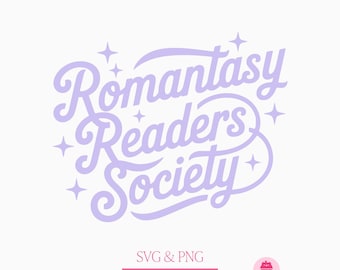 Romantasy Readers Svg, Book Lover Png, Bookish Quote Sticker File for Cricut