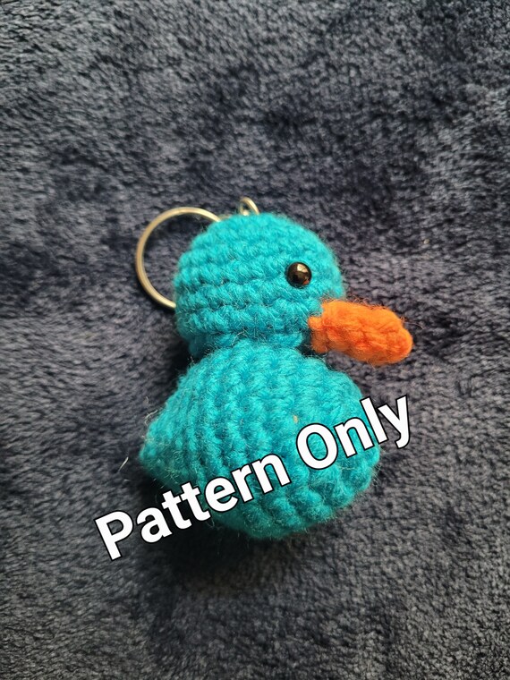 Pattern Only Crochet Duck Keychain Etsy