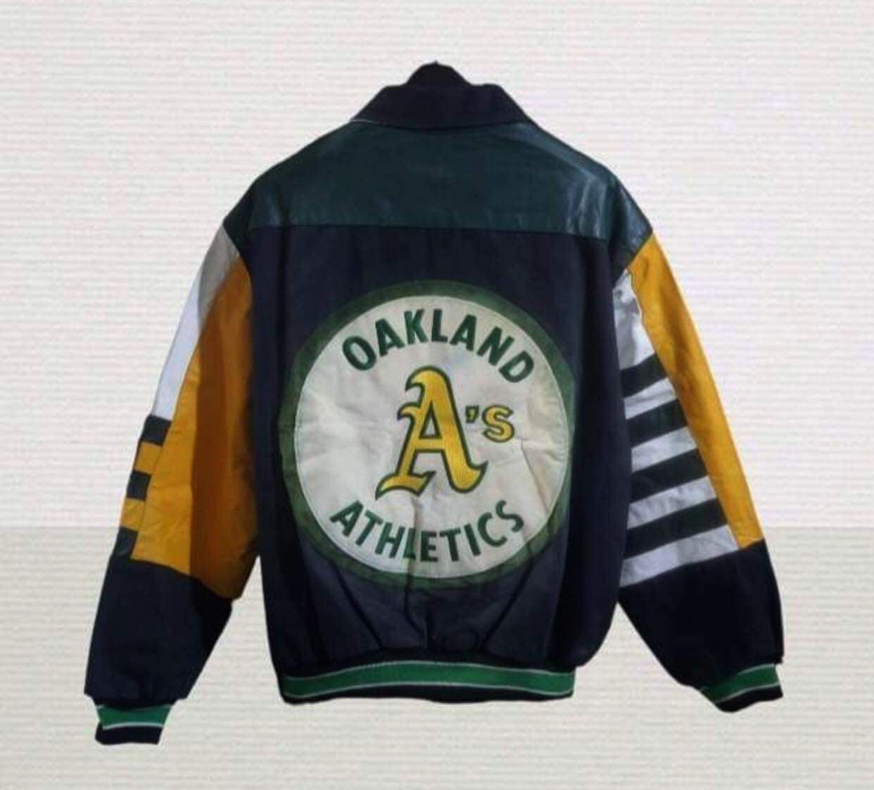 Vintage RARE! 90s MLB Oakland Athletics A’s Silver Starter Baseball Jacket  Sz XL 