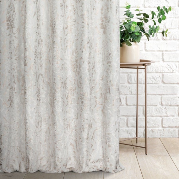 Custom Cream And Gold Velvet Curtains With Fl Design For Uk Custom Cream And Gold Velvet Curtains, Gold And Cream Curtains Uk