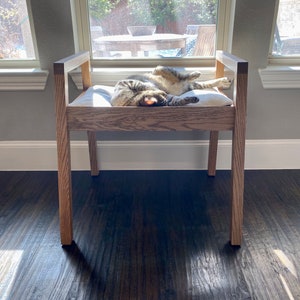 Elevated Cat Bed, Wood Cat Bed, Window Cat Bed, Tall Cat Perch