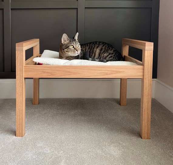 Lit pour chat en bois, lit pour chat en chêne, meubles pour chats, meubles pour  chats de luxe -  Canada