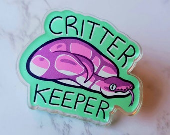 CRITTER KEEPER herpetology acrylic pin