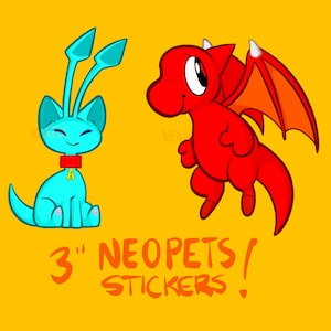3” Neopets Vinyl Stickers