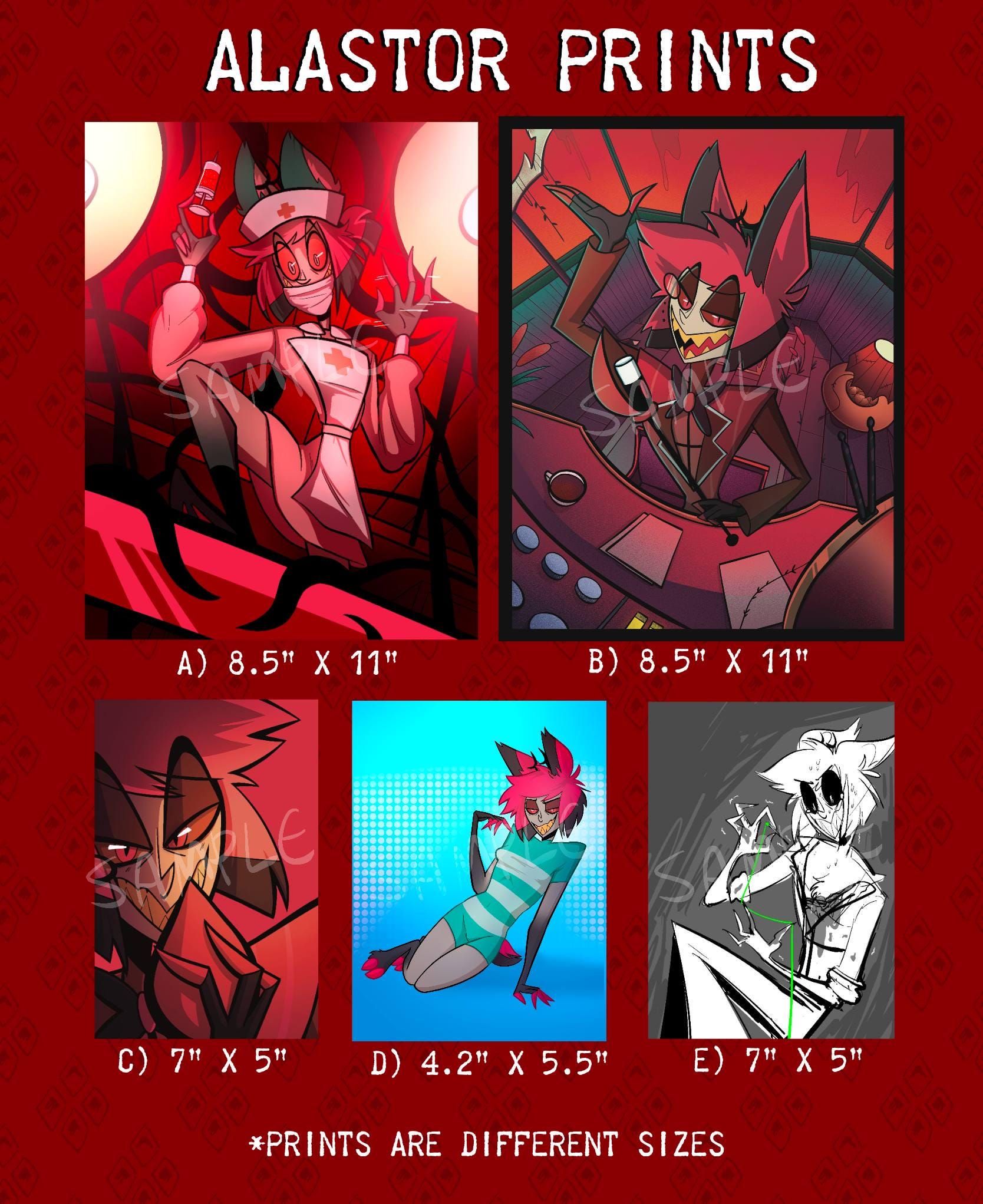 Alastor hazbin hotel poster - Etsy 日本