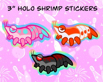 Holo Garnelen Sticker