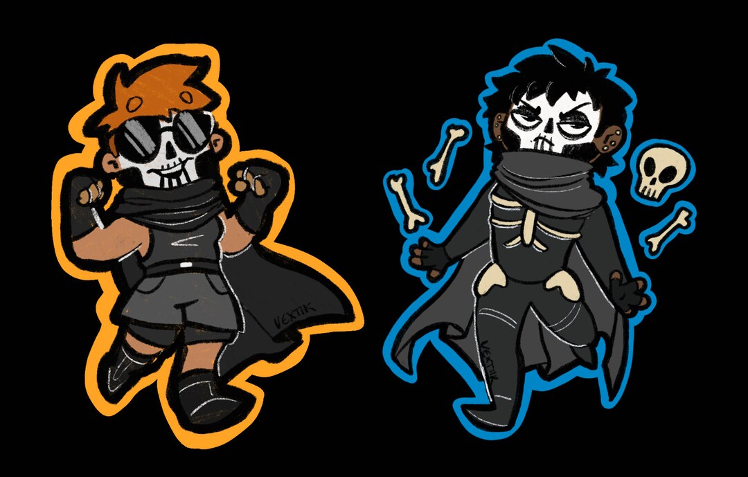 Harrowhark & Gideon Stickers Etsy