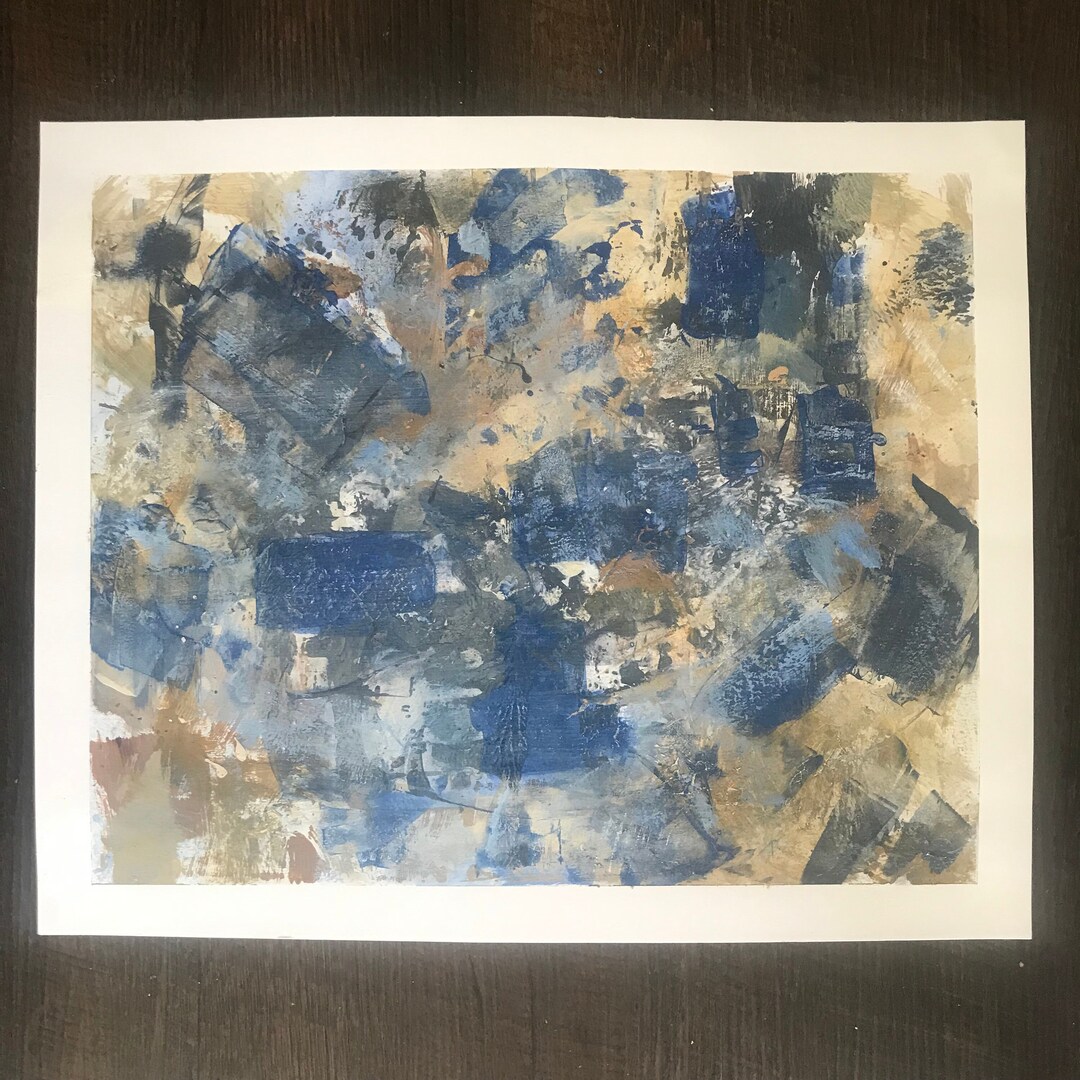 抽象アクリル画 幾何学的形状 叙情的な抽象芸術：「タンブル＆ツワール」幾何学的形状のアクリル画