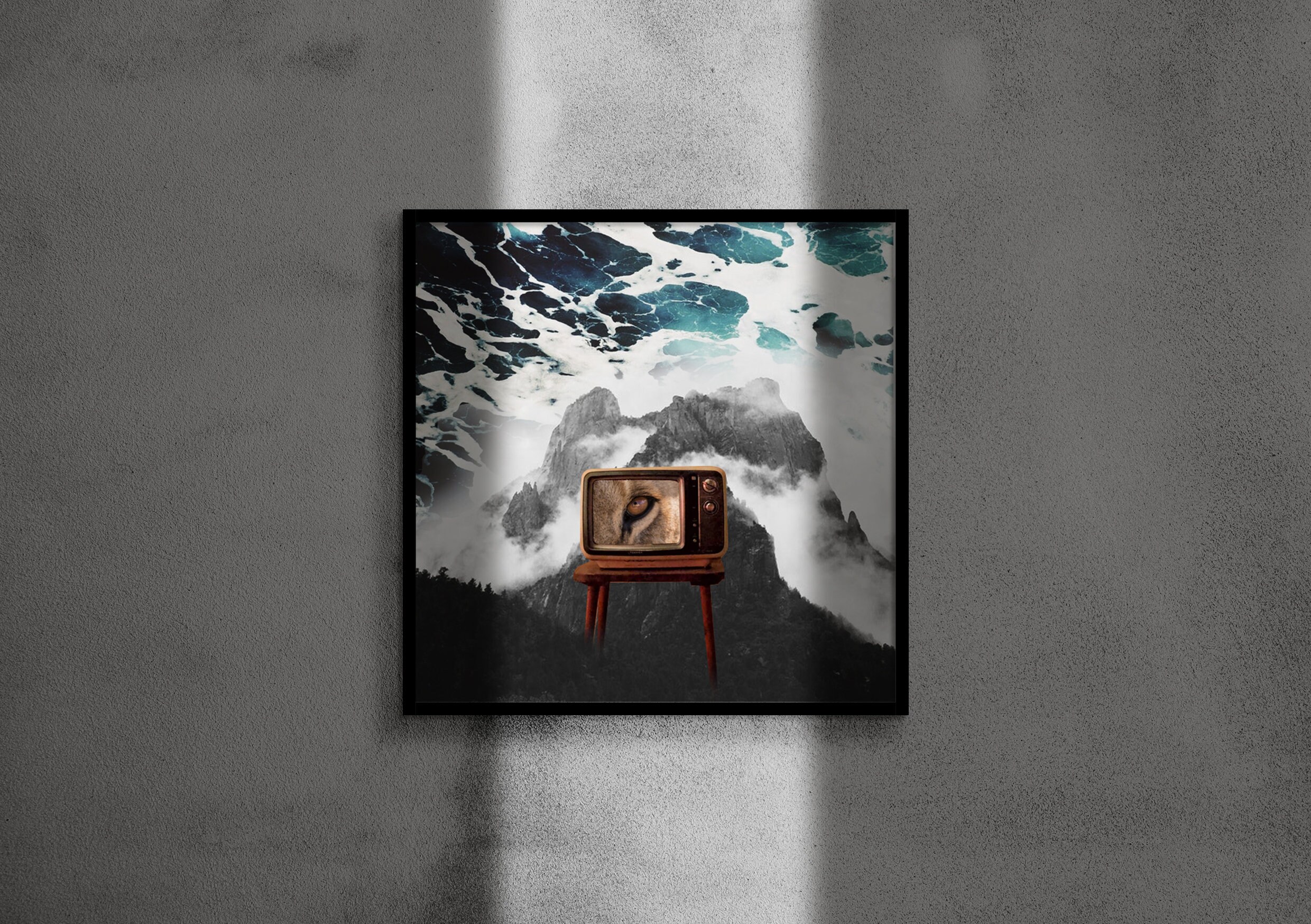 Cadre Collage - Montagne Oeil de Lion