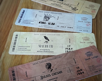 Shakespeare Bookmark Set: Dark Academia Literary Gift