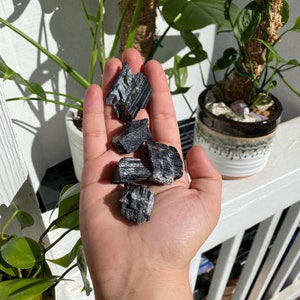 Black Tourmaline (raw) | Ethically Sourced Crystals | Crystals and Stones | Black Crystal | Gemstone | Rock Collection | 1 pc |