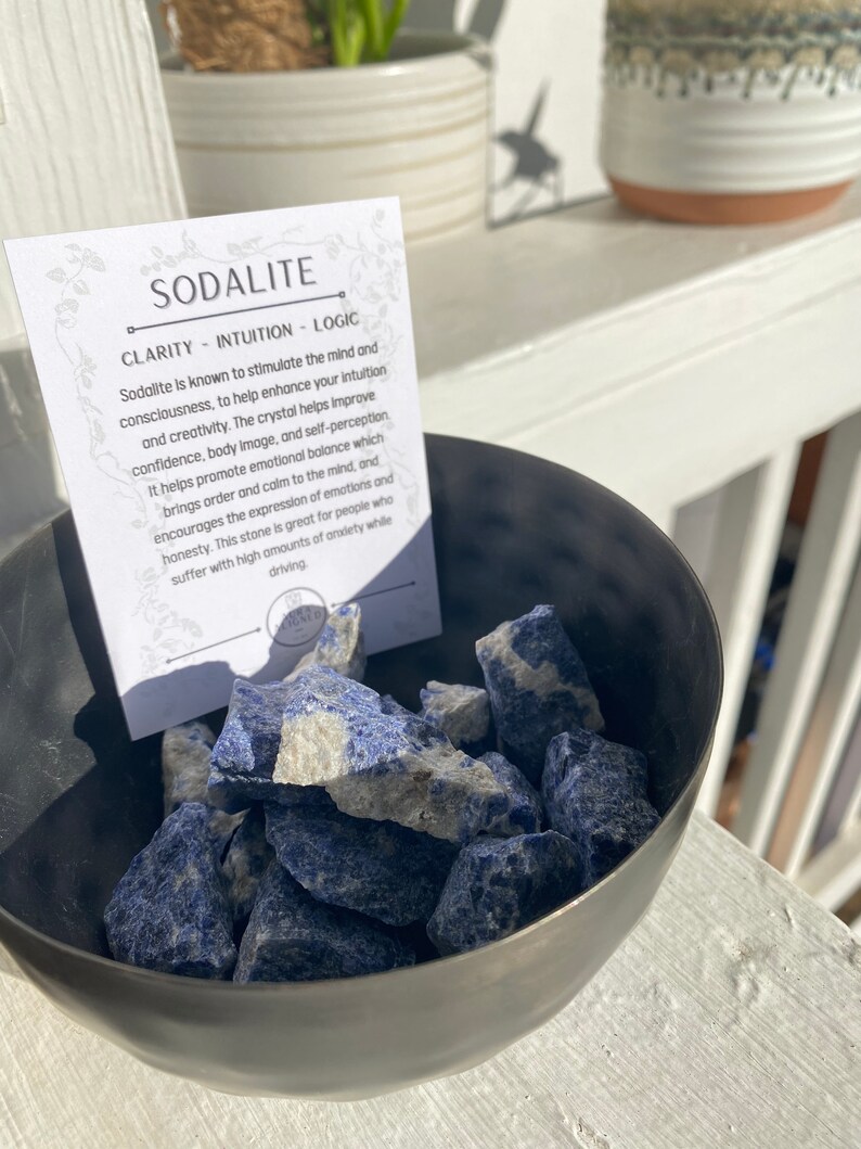 Sodalite raw Ethically Sourced Crystal Blue Crystal Etsy
