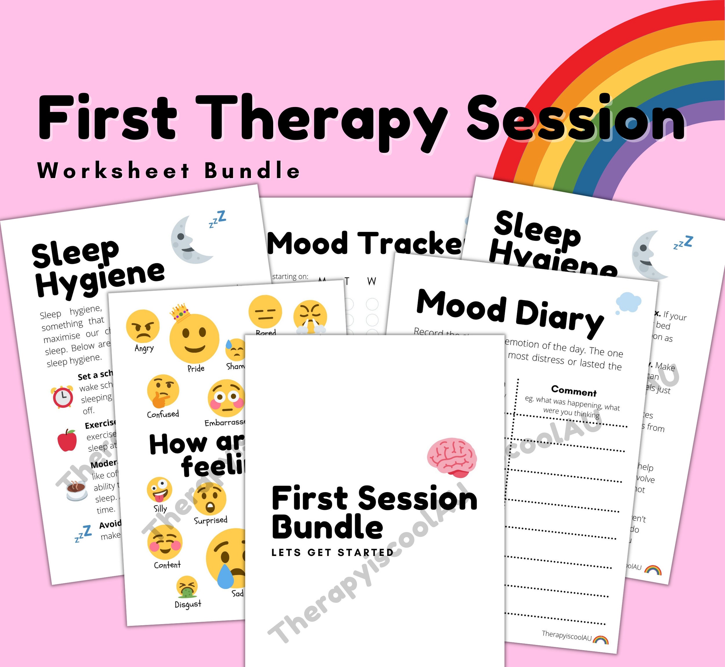 First Therapy Session Bundle Psychology Worksheets and - Etsy First Therapy Session Bundle Psychology Worksheets and - Etsy
