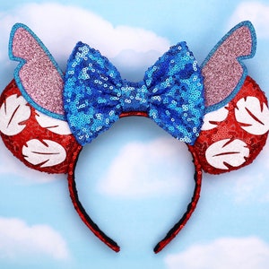 Lilo & Stitch Minnie Mouse Ears Lilo and Stitch Mickey Ears Lilo Minnie Ears Hawaiian Ohana Mickey Mouse Ears Lilo and Stitch Ears Lilo Ears