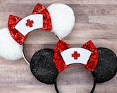 Nurse Minnie Mouse Ears, Nurse Mickey Ears, Gifts for Nurse  display picture 2