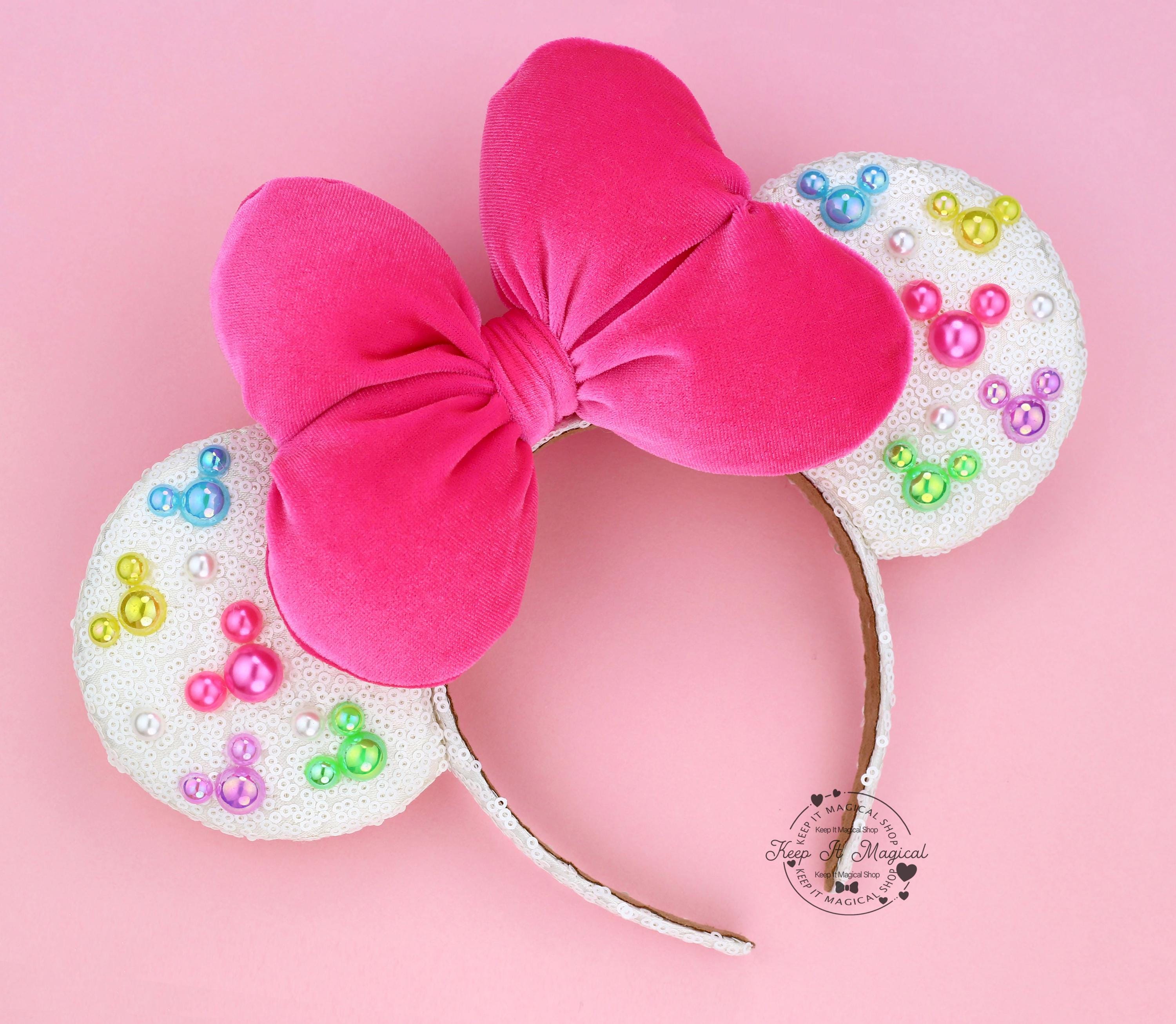 Pink Pearl Minnie Ears Hot Pink Pearl Mickey Ears Pink 