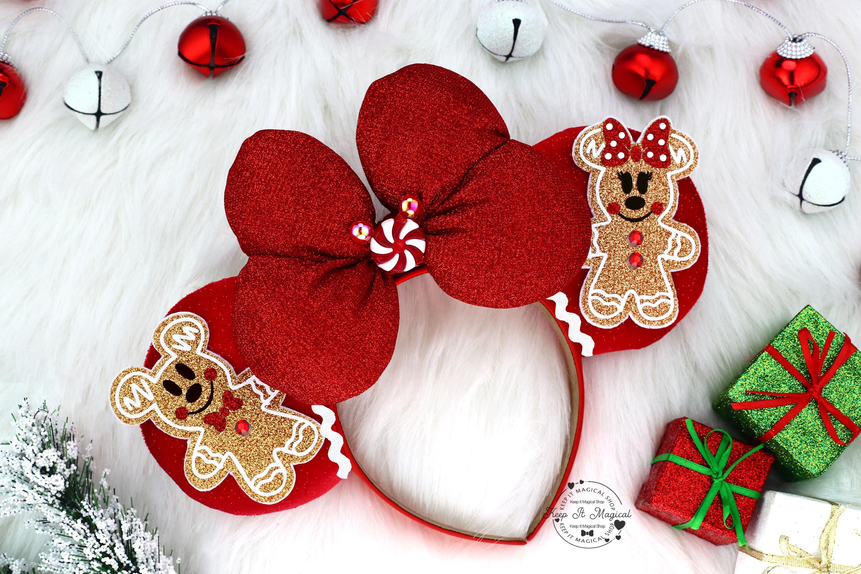 ???Disney Gingerbread Minnie & Mickey Ears Pink Gingerbread Mickey Ears - Mouse Ears Headband – Little  main image 3