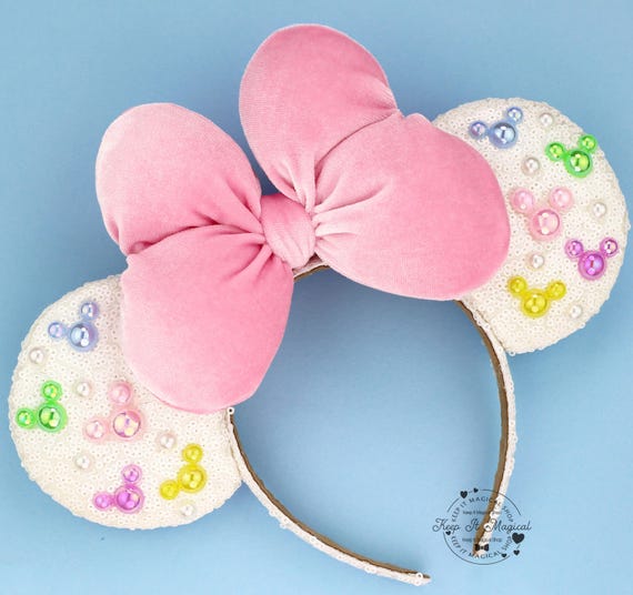 Pearl Minnie Ears Baby Pink Pearl Mickey Ears Happy Birthday  display picture 1