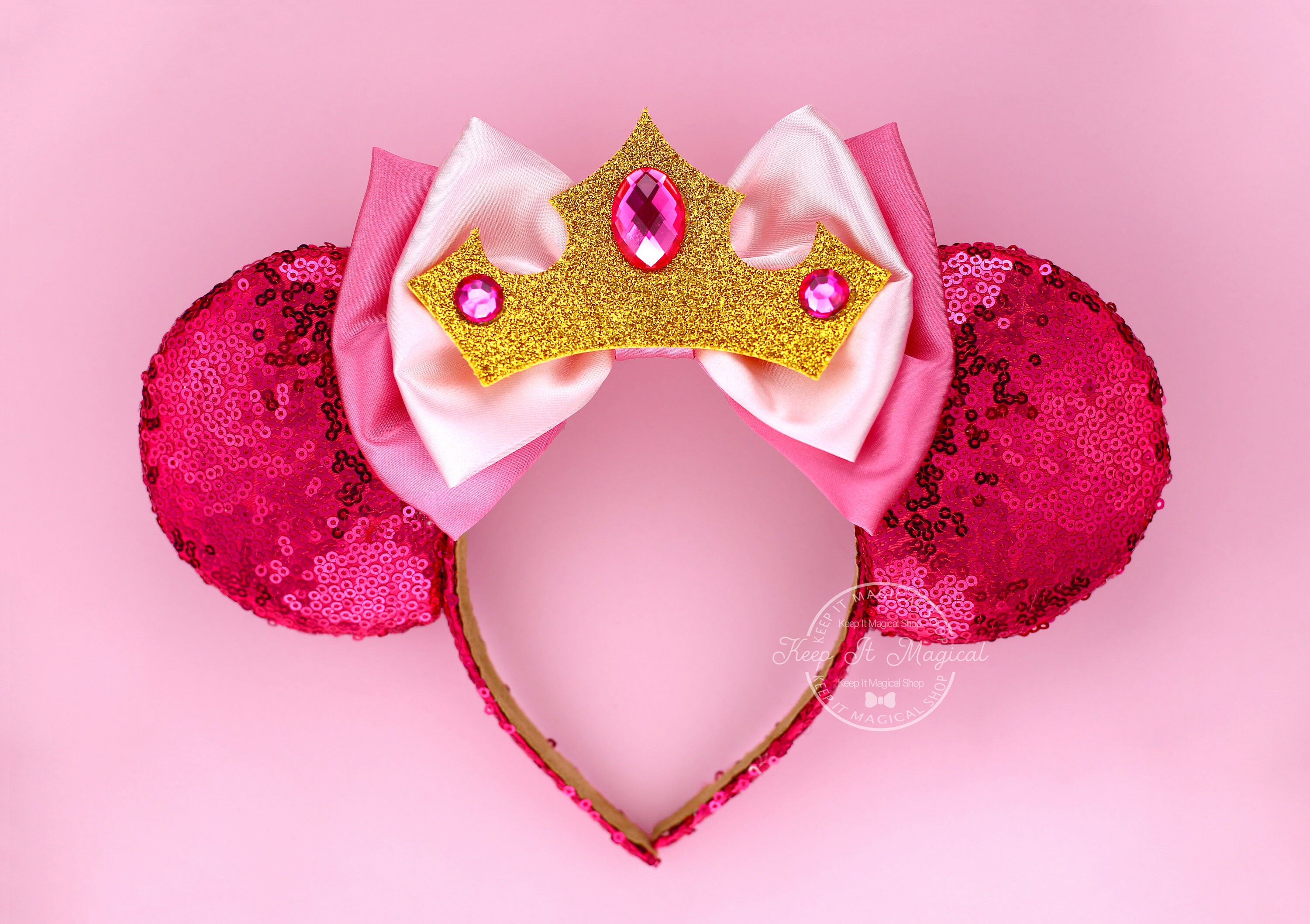 Disney Minnie ears aurora sleeping beauty reservable with jewel crown Sleeping Beauty Ears - Etsy main image 3