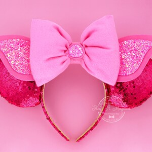 Piglet Ears Pink Pig Minnie Mouse Ears Piglet Mickey Ears Character Ears Piglet Mouse Ears Piglet Headband Pooh Bear Friend Inspired Bow