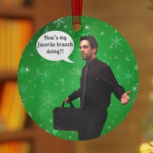 Favorite Branch The Office Christmas, How's My Favorite Branch, Christmas Gift, Metal ...