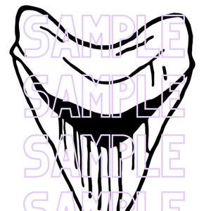 Megalodon Tooth, Bestanden knippen, Meg Tooth, Sticker, PNG, SVG, JPG, Afdrukbaar, Cricut, Silhouet, Commercieel gebruik, Instant download