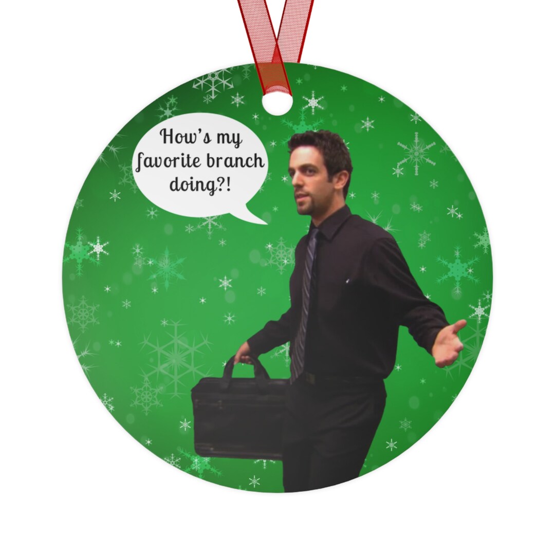 Favorite Branch The Office Christmas, How's My Favorite Branch, Christmas Gift, Metal ...