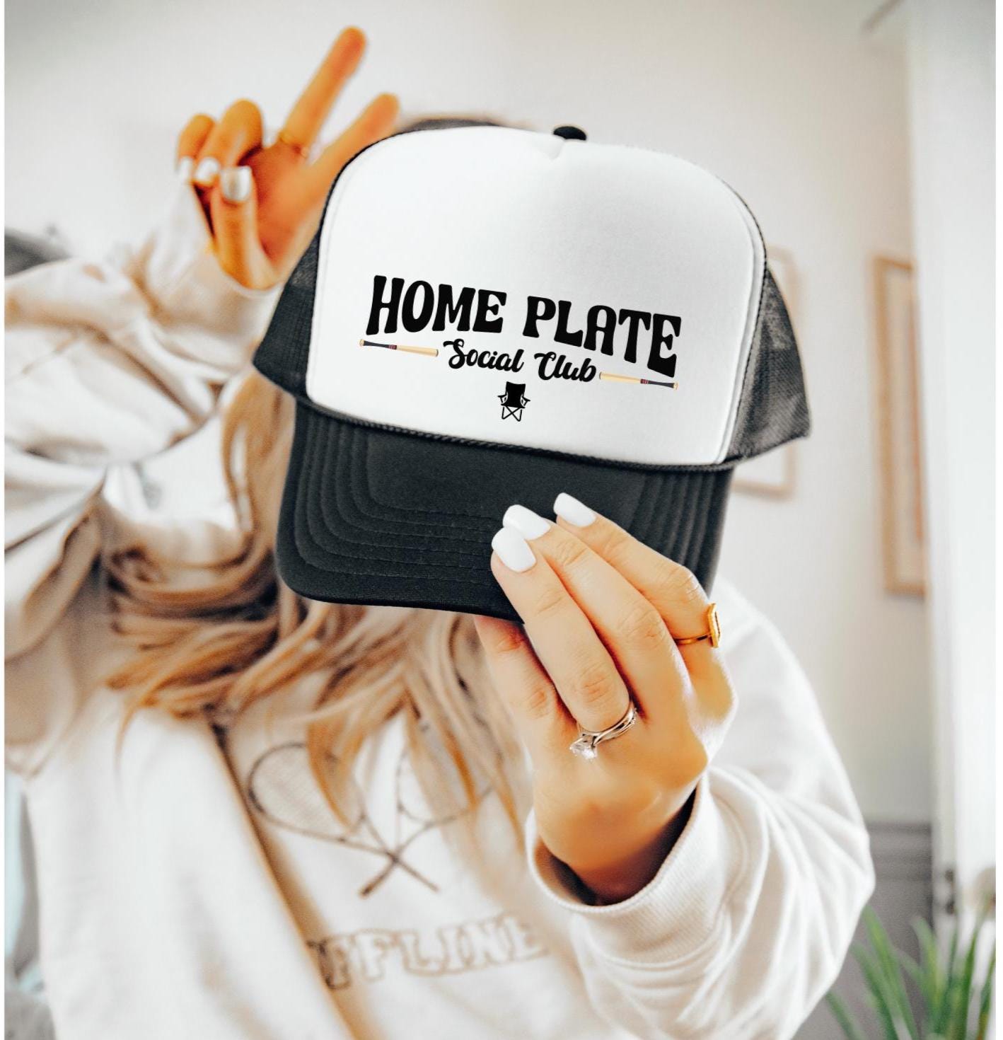 Home Plate Social Club Trucker Hat, Perfect for Baseball  display picture 1