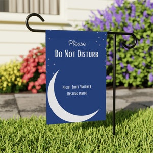 Bitte nicht stören Gartenschild, Nachtschicht Arbeiter schlafend Schild, Krankenschwester Schild Bild 5