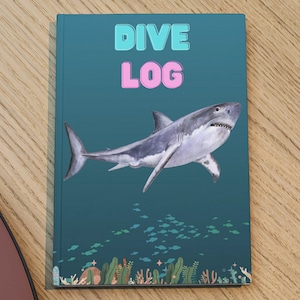 Scuba Dive Log Book for Women, For Men, Shark Diver