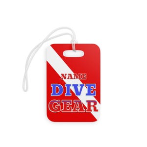 Scuba Diving Tag, Dive Equipment Identifier for Scuba Gear Bag, Personalized Bag Tag, Dive Buddy Gift, Dive Trip Accessory,