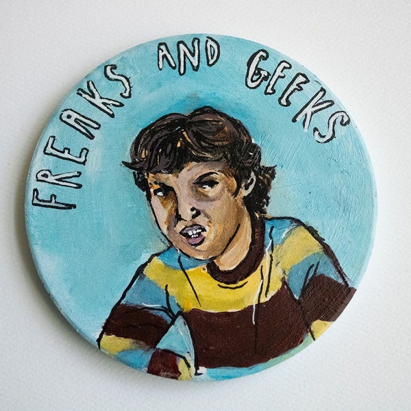 Hand Painted Freaks and Geeks Coaster/ Sam Weir / John Francis Daley