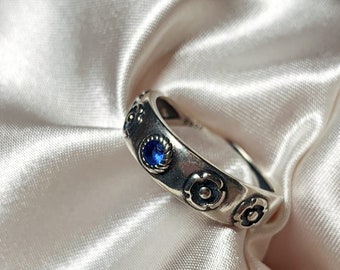 anello regolabile anello urlante Argento sterling, anello per coppia, argento S925 reale al 100%.