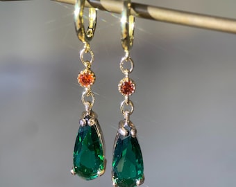 JOJOXIN Real Slier S925,a set 14k gold crystal howl earrings Not allergic Sophie earrings,Environmental friendly