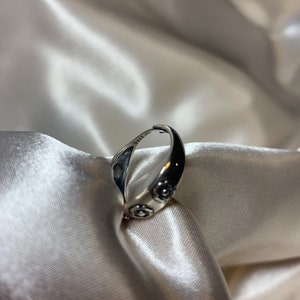 einstellbar Ring heulen Ring Sterling Silber, paar Ring, 100% echtes S925 Silber Bild 5