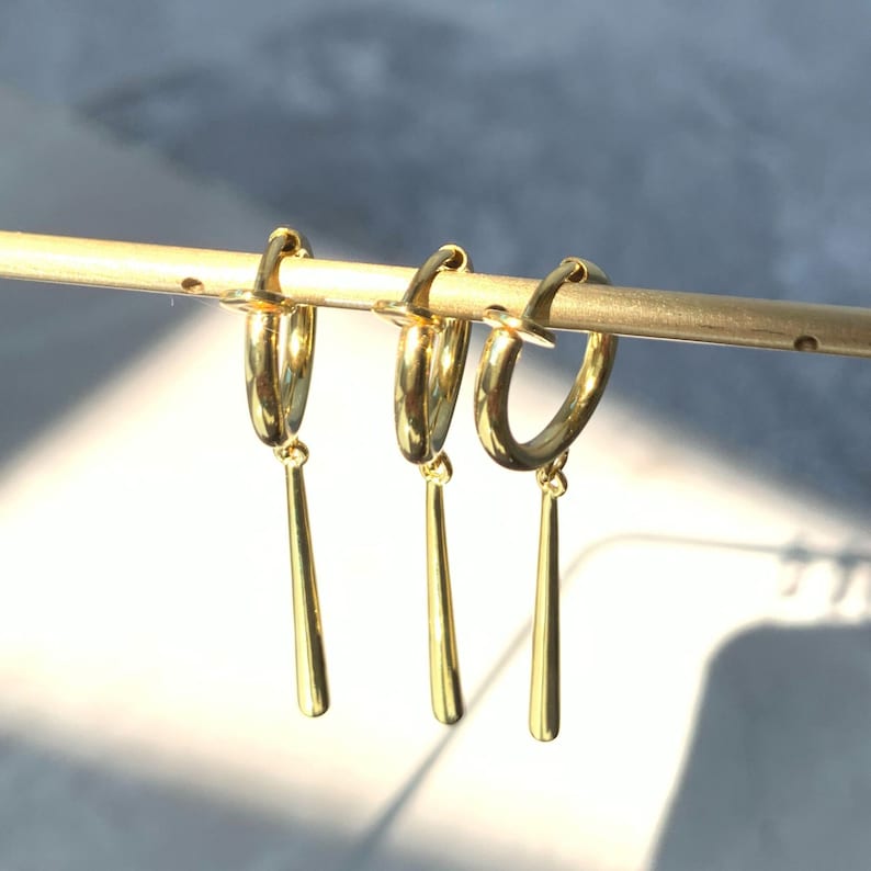 Zoro pendientes 14k oro Zoro cosplay 100% real S925 astilla, no alérgico imagen 3