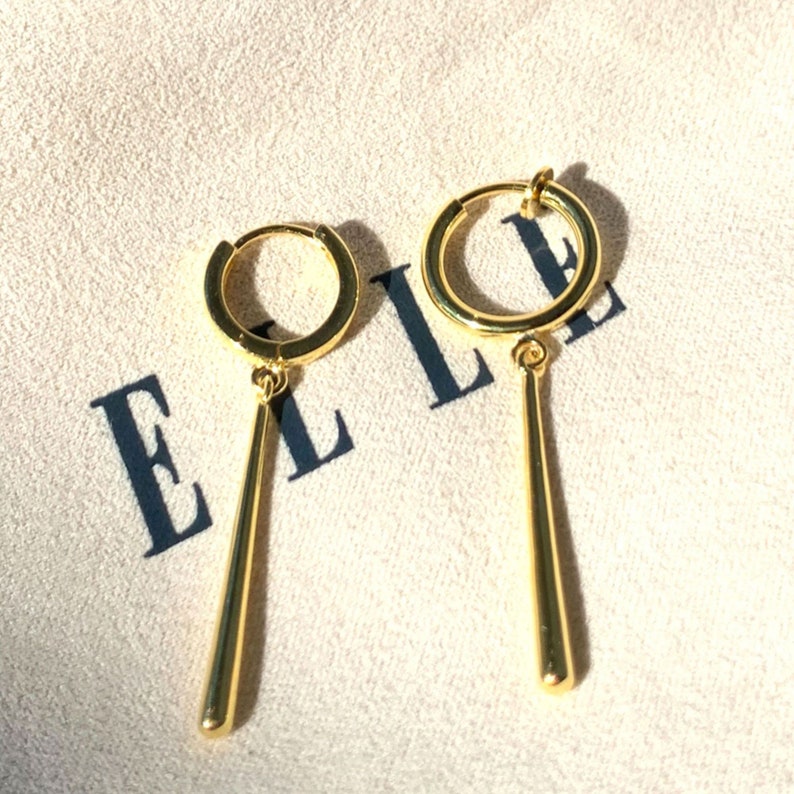 Zoro pendientes 14k oro Zoro cosplay 100% real S925 astilla, no alérgico imagen 2