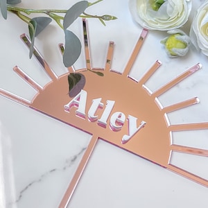 Sunburst cake topper, boho cake topper, cake topper, 3D cake topper, wedding cake topper, birthday cake topper, acrylic cake topper