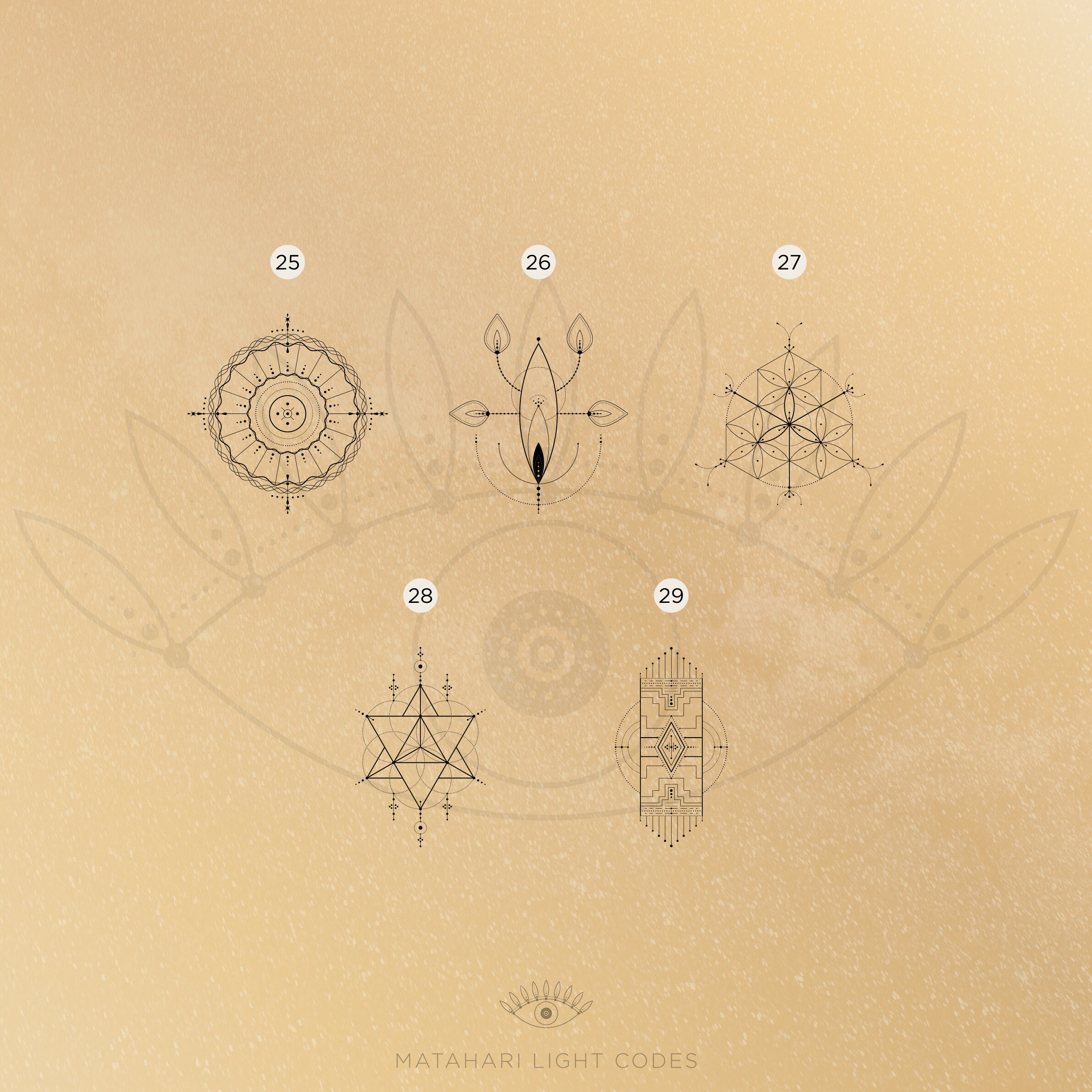 TATTOO TICKET Digital Download Poster Sacred Geometry Light Codes ...