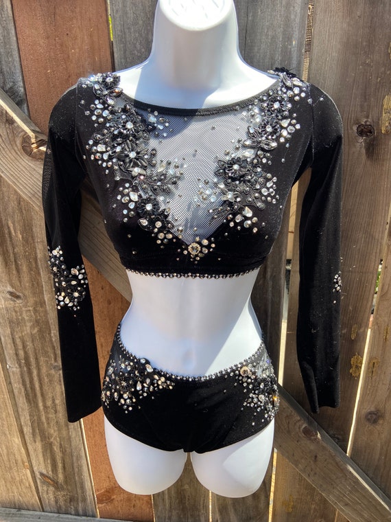 Black contemporary dance costumes 2025