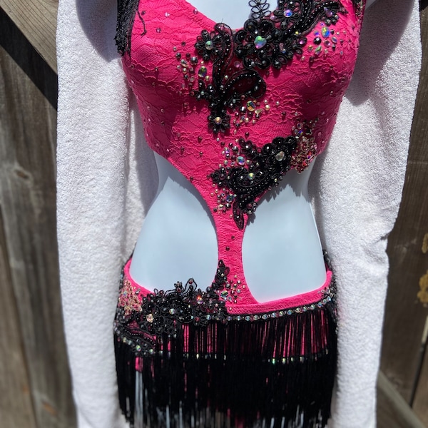 Black Jazz Costume w Fringe