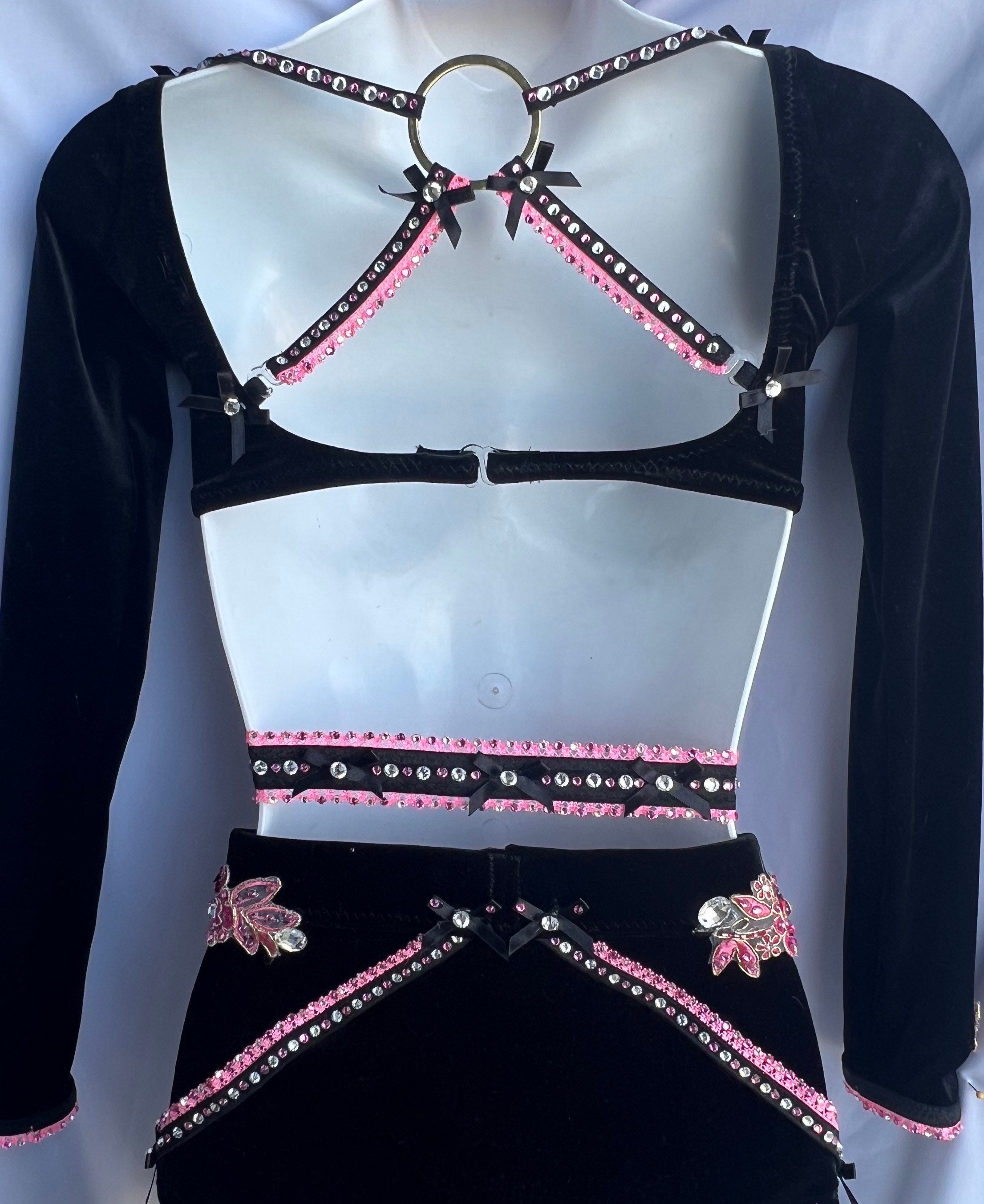 Jazz Dance Costume. Sassy Jazz Costume. Pink and Black Jazz Etsy