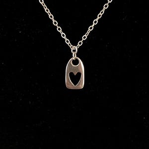 Small Sterling Silver Heart Pendant - Handmade