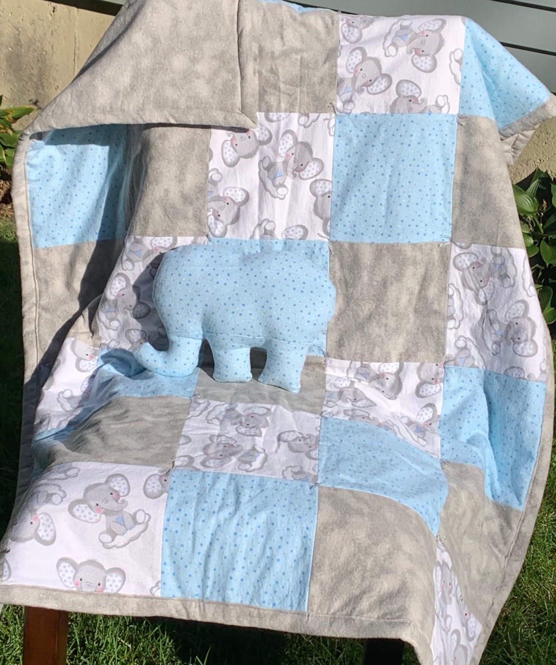 Bedding Elephant Animal Baby Blanket Quilt Home & Living Blankets