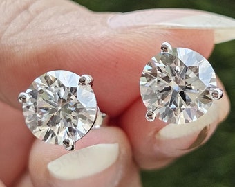 5 Carat Round Cut Diamond Wedding Earrings, Moissanite Diamond Studs, Diamond Stud Moissanite Earrings for Women, Birthday/Anniversary Gifts